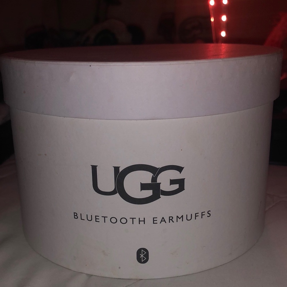 Pink Sheepskin Ugg Bluetooth Earmuffs.